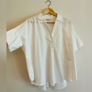 Madewell short sleeve white shirt